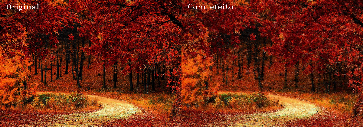 outono pontilhismo